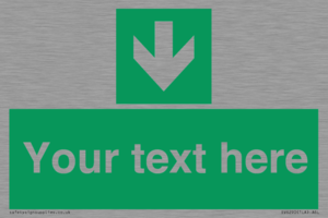 Safe condition Custom arrow down sign